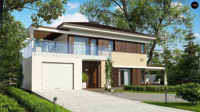 Проєкт будинку Ux63 C - Двоповерхові дома в Україні