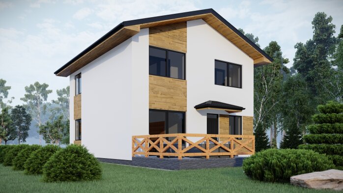 Проект дома DBT 486 - 1 Двухэтажные дома в Украине