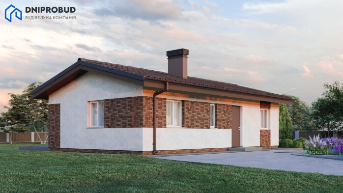 Проект дома DBE 1 - 3 Одноэтажные дома в Украине