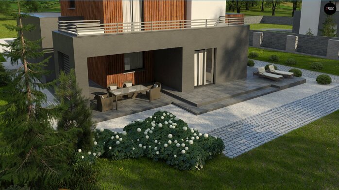 Проєкт будинку Ux74 - Двоповерхові дома в Україні