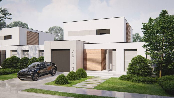 Проєкт будинку Ux173 - Двоповерхові дома в Україні