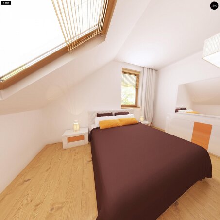 Проєкт будинку u1 k - З мансардним поверхом дома в Україні