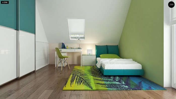 Проект дома U92 - 13 С мансардным этажом дома в Украине