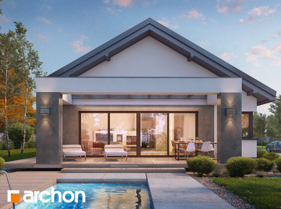 Проект одноповерхового будинку із 4 спальнями 2336