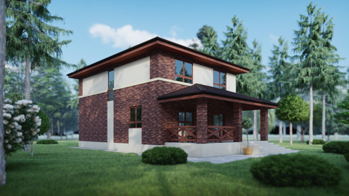 Проект дома DBT 209 - 4 Двухэтажные дома в Украине