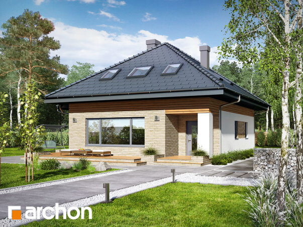 Проект дома Дом в сирени (М) вер.2 - 1 С мансардным этажом дома в Украине