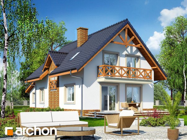 Проєкт будинку Будинок в горошку 2 вер.3 - З мансардним поверхом дома в Україні