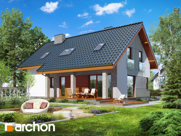 Проект дома Дом в журавках 4 - 2 С мансардным этажом дома в Украине