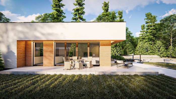 Проєкт будинку Ux176 - Одноповерхові дома в Україні