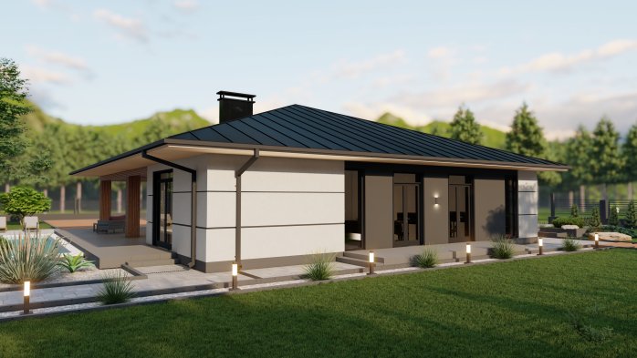 Проект дома DB 40 - 5 Одноэтажные дома в Украине