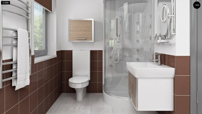 Проєкт будинку U216 GL - З мансардним поверхом дома в Україні