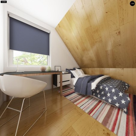 Проект дома U43 - 20 С мансардным этажом дома в Украине