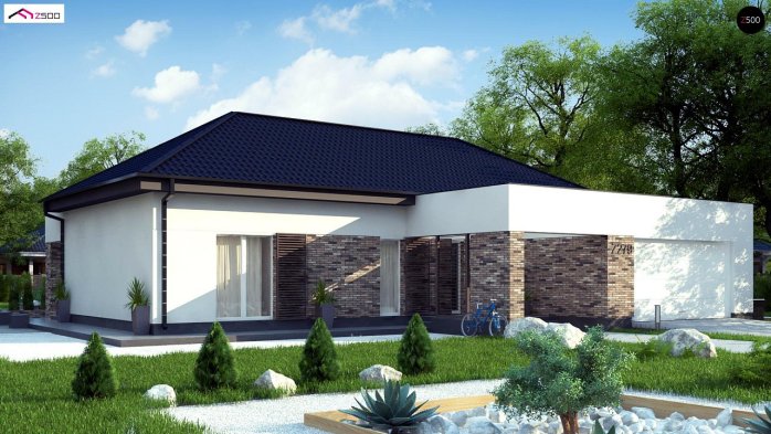 Проєкт будинку U277 - Одноповерхові дома в Україні