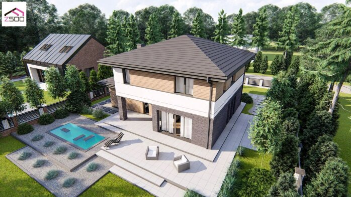 Проєкт будинку U421 25+ - Двоповерхові дома в Україні