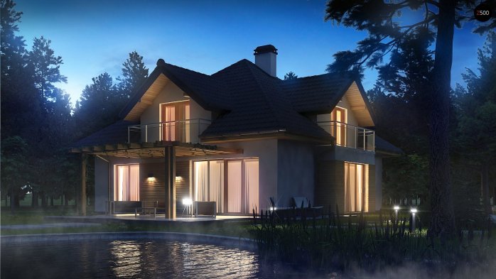 Проєкт будинку U270 - З мансардним поверхом дома в Україні