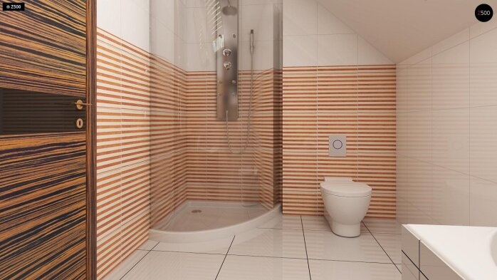 Проєкт будинку U79 GP - З мансардним поверхом дома в Україні