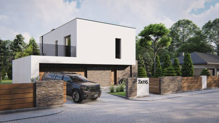 Проєкт будинку Ux215 - Двоповерхові дома в Україні