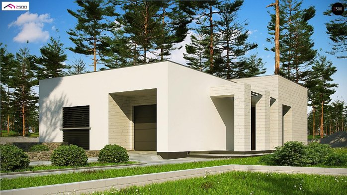 Проект дома Ux68 A minus - 1 Одноэтажные дома в Украине