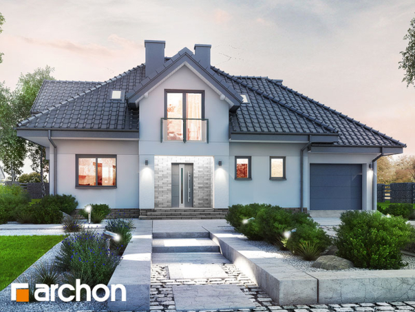 Проєкт будинку Будинок в сливах (Г) - З мансардним поверхом дома в Україні