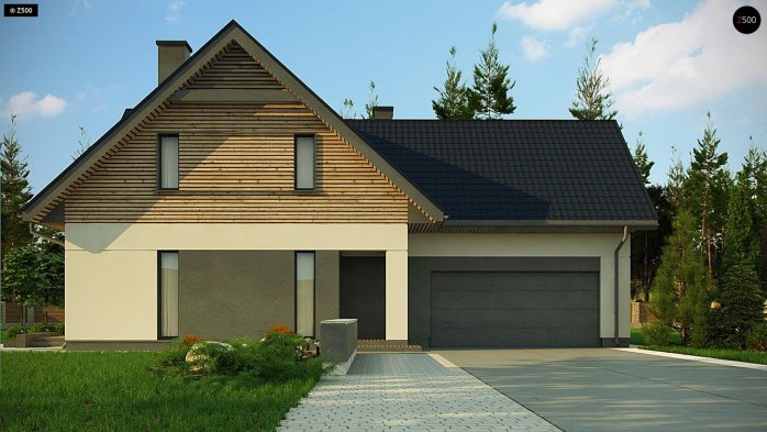 Проєкт будинку U359 - З мансардним поверхом дома в Україні