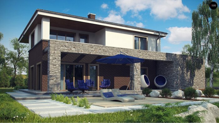 Проєкт будинку Ux109 P - Двоповерхові дома в Україні