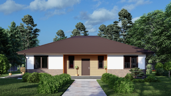Проект дома DBT 408 - 6 Одноэтажные дома в Украине