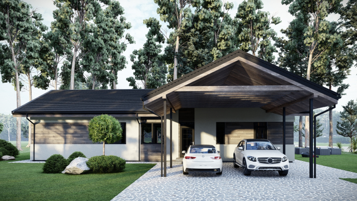 Проєкт будинку DBT 554 - Одноповерхові дома в Україні