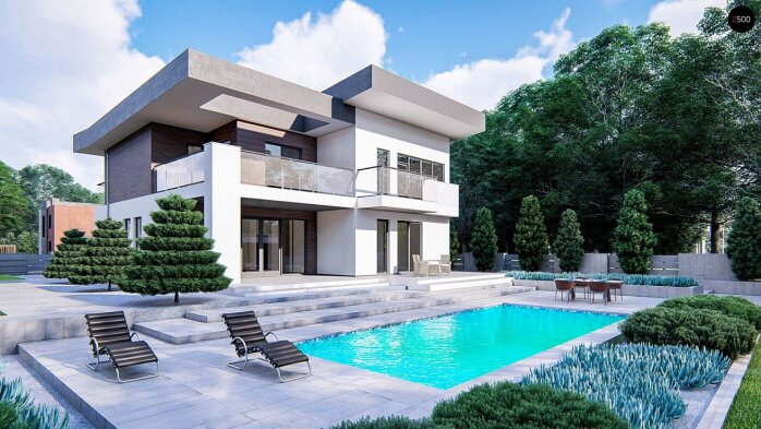 Проєкт будинку Uu22 - Двоповерхові дома в Україні