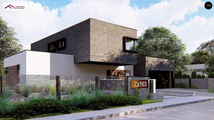 Проект дома Ux163 - 1 Двухэтажные дома в Украине
