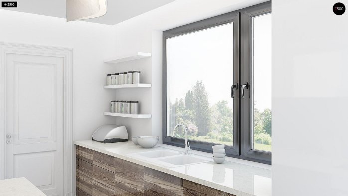 Проєкт будинку U229 - З мансардним поверхом дома в Україні