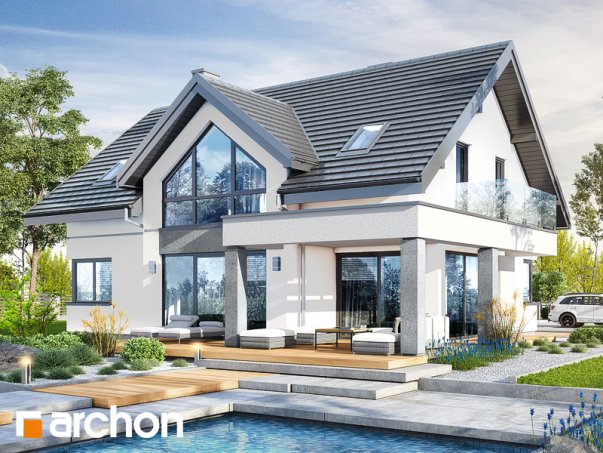 Проєкт будинку Будинок у телімах (Г2) - З мансардним поверхом дома в Україні