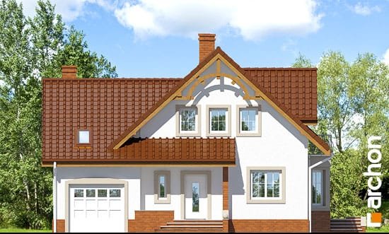 Проект дома Дом в тамарисках 2 вер.2 - 3 С мансардным этажом дома в Украине