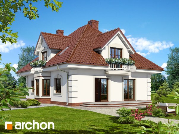 Проект дома Дом в орхидеях вер.2 - 2 С мансардным этажом дома в Украине