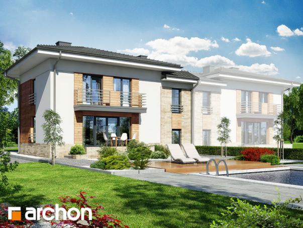 Проект дома Дом в мирте 3 (B) вер.3 - 2 Двухэтажные дома в Украине