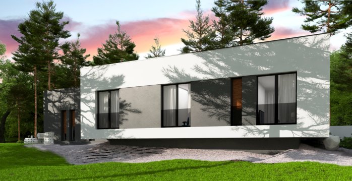 Проєкт будинку Ux141 v1 - Одноповерхові дома в Україні