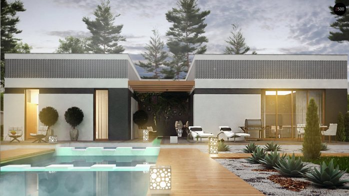 Проєкт будинку Ux119 - Одноповерхові дома в Україні