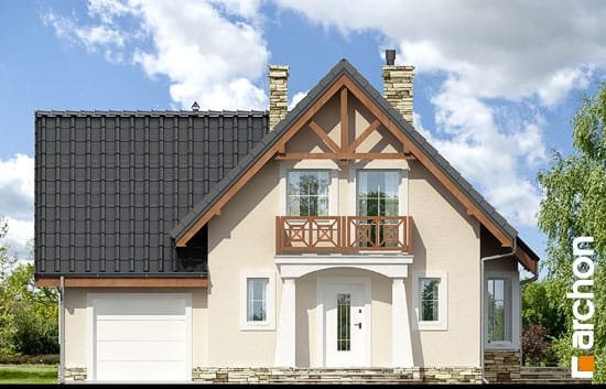 Проєкт будинку Будинок у винограді 2 вер.2 - З мансардним поверхом дома в Україні