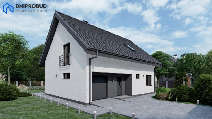 Проект дома Db 27 - 1 С мансардным этажом дома в Украине