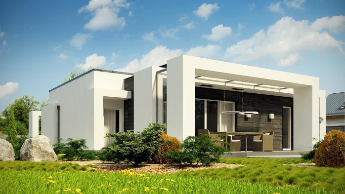 Проект дома Ux69 v1 - 8 Одноэтажные дома в Украине