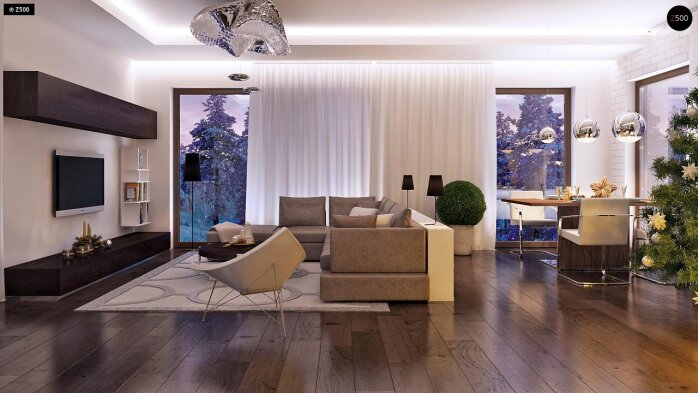 Проект дома Ux45 - 23 Двухэтажные дома в Украине