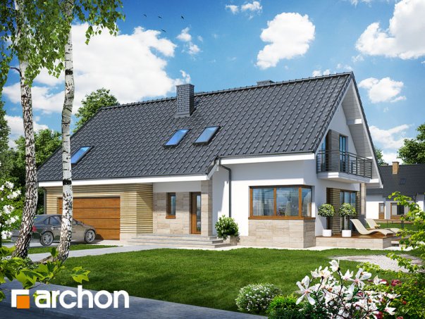 Проєкт будинку Будинок в айдаредах (Г2) вер.2 - З мансардним поверхом дома в Україні