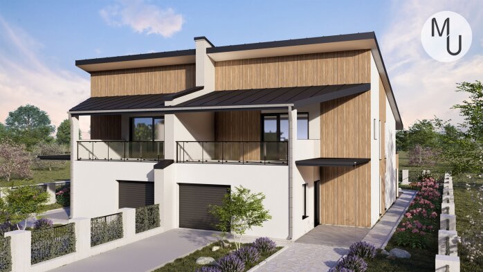 Проект дома DBMU Веспрем - 4 Двухэтажные дома в Украине