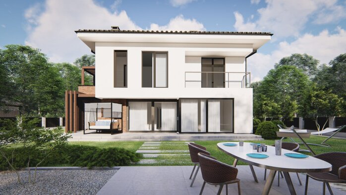 Проект дома Uu255 - 3 Двухэтажные дома в Украине