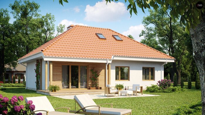 Проєкт будинку U169 - З мансардним поверхом дома в Україні