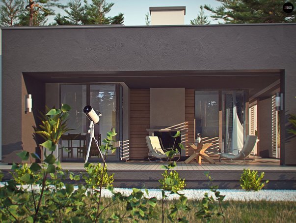 Проєкт будинку Ux65 + - Одноповерхові дома в Україні