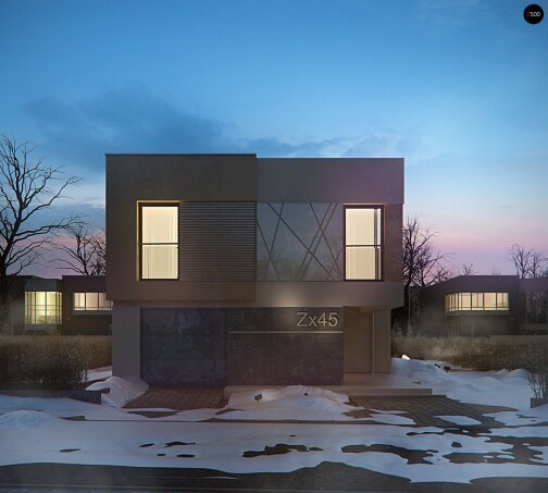 Проект дома Ux45 - 8 Двухэтажные дома в Украине