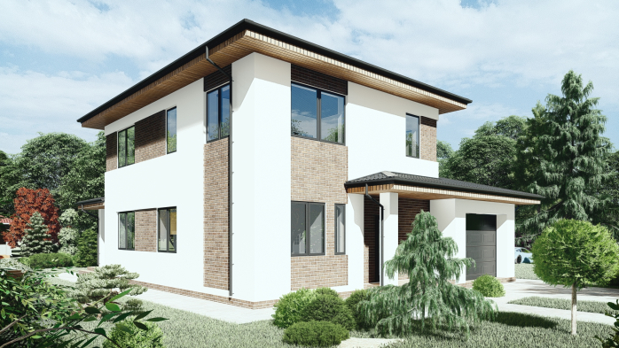 Проєкт будинку DBT 290 - Двоповерхові дома в Україні