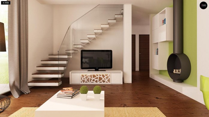 Проект дома U12 P GP - 6 С мансардным этажом дома в Украине