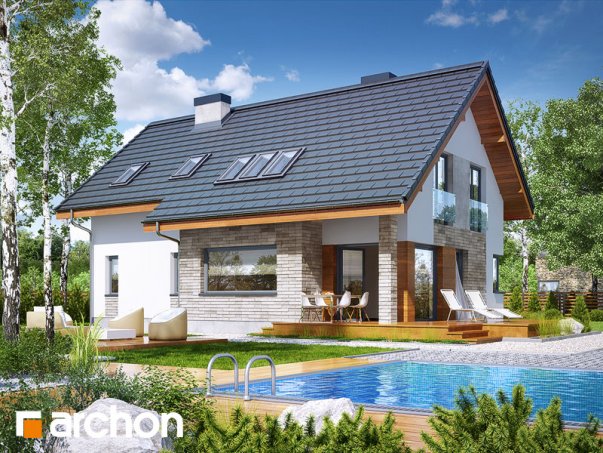 Проект дома Дом в бровниках 3 - 1 С мансардным этажом дома в Украине