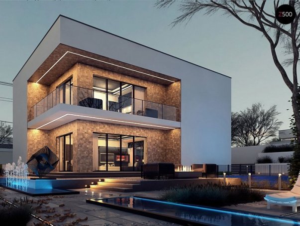 Проєкт будинку Ux82 GL + - Двоповерхові дома в Україні